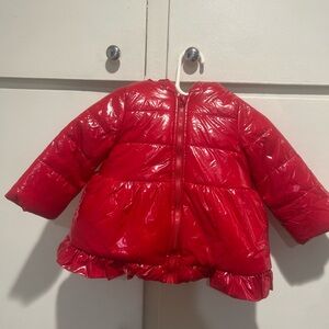 First Impressions Shiny Red Puffer Jacket for Kids